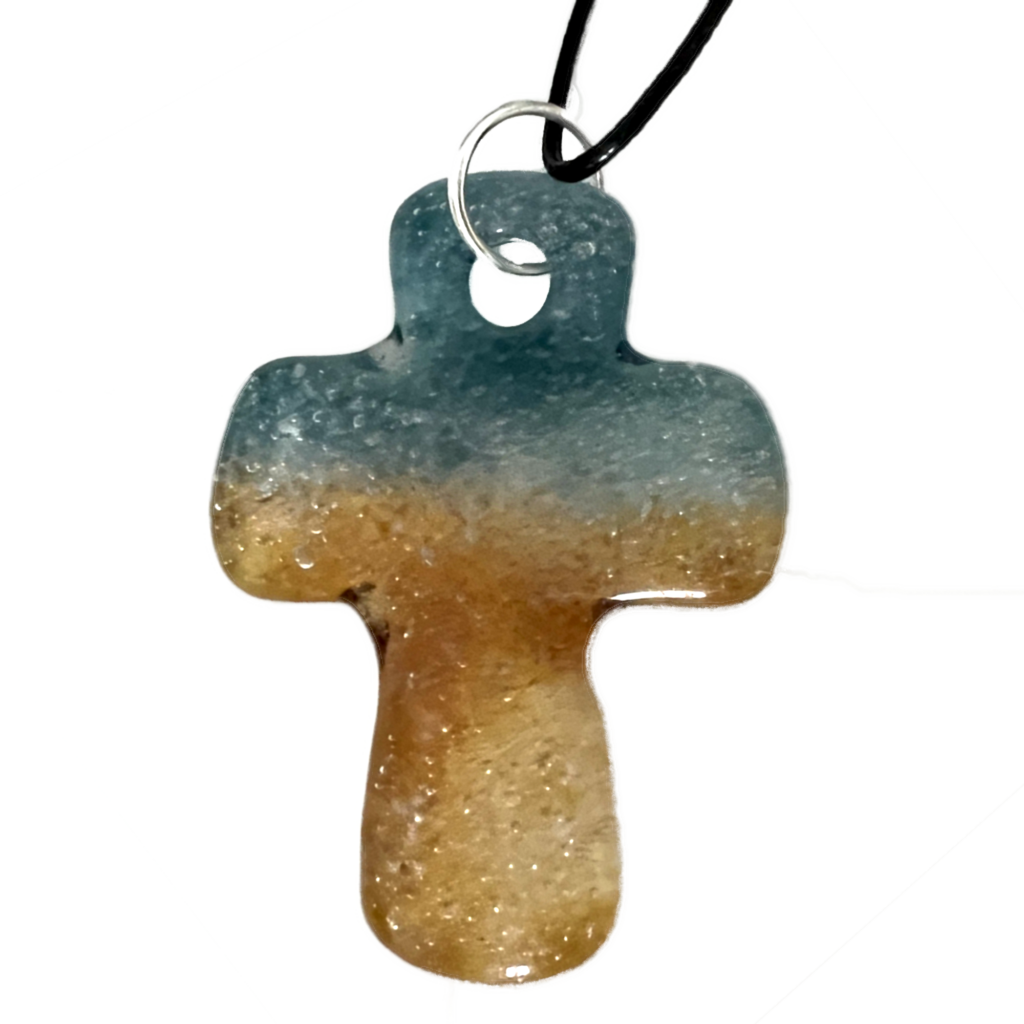Beach cross pendant